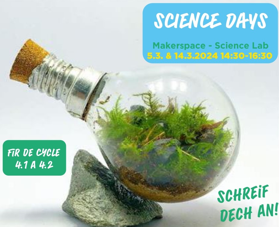 Les Science Days pour les cycles 4.1 et 4.2 au Lycée Josy Barthel Mamer