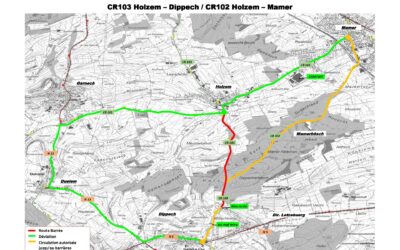 Prolongation du chantier routier entre Dippach-Mamer-Holzem jusqu’au 26 avril 2024