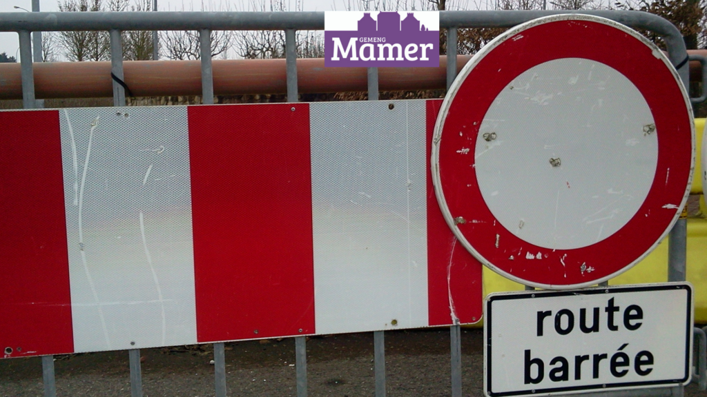 La route entre Mamer et Kehlen barrée