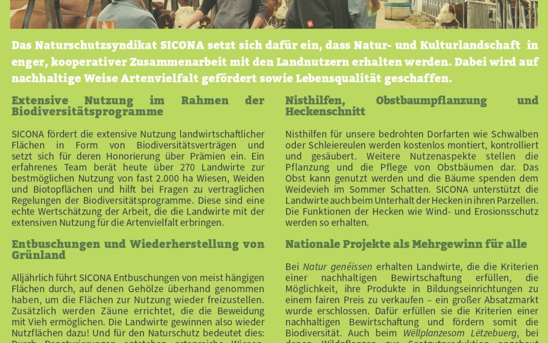 SICONA und die Landwirtschaft: Gemeinsam für mehr Biodiversität