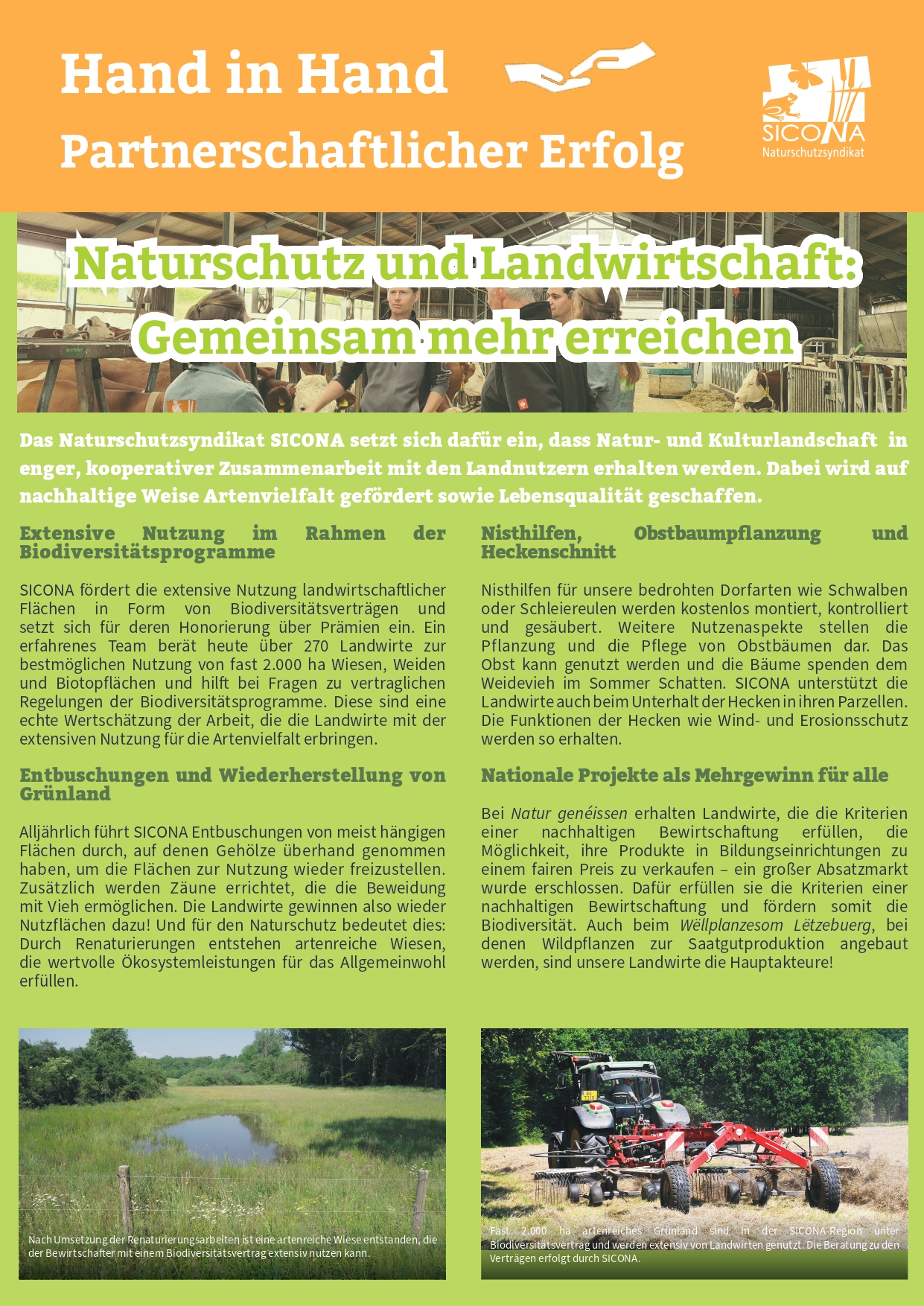 SICONA and Agriculture: Working Together for Greater Biodiversity