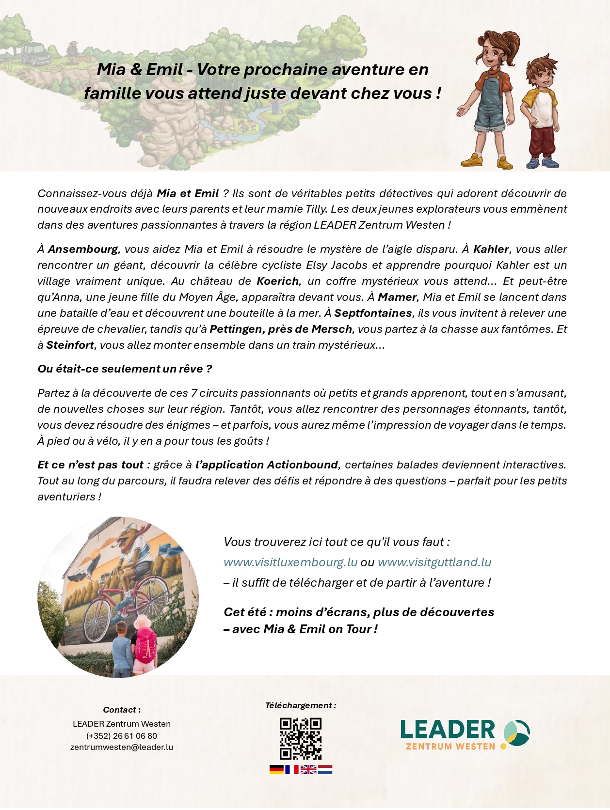 Mia & Emil : partez à l’aventure en famille à Mamer et dans la région !
