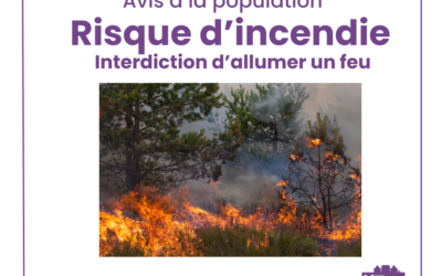 Interdiction temporaire d&rsquo;allumer un feu