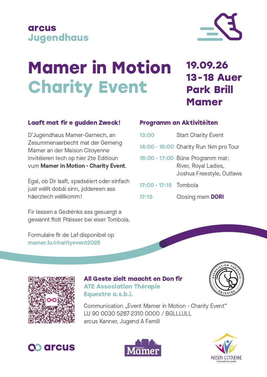 Mamer in Motion – Charity Event au parc Brill