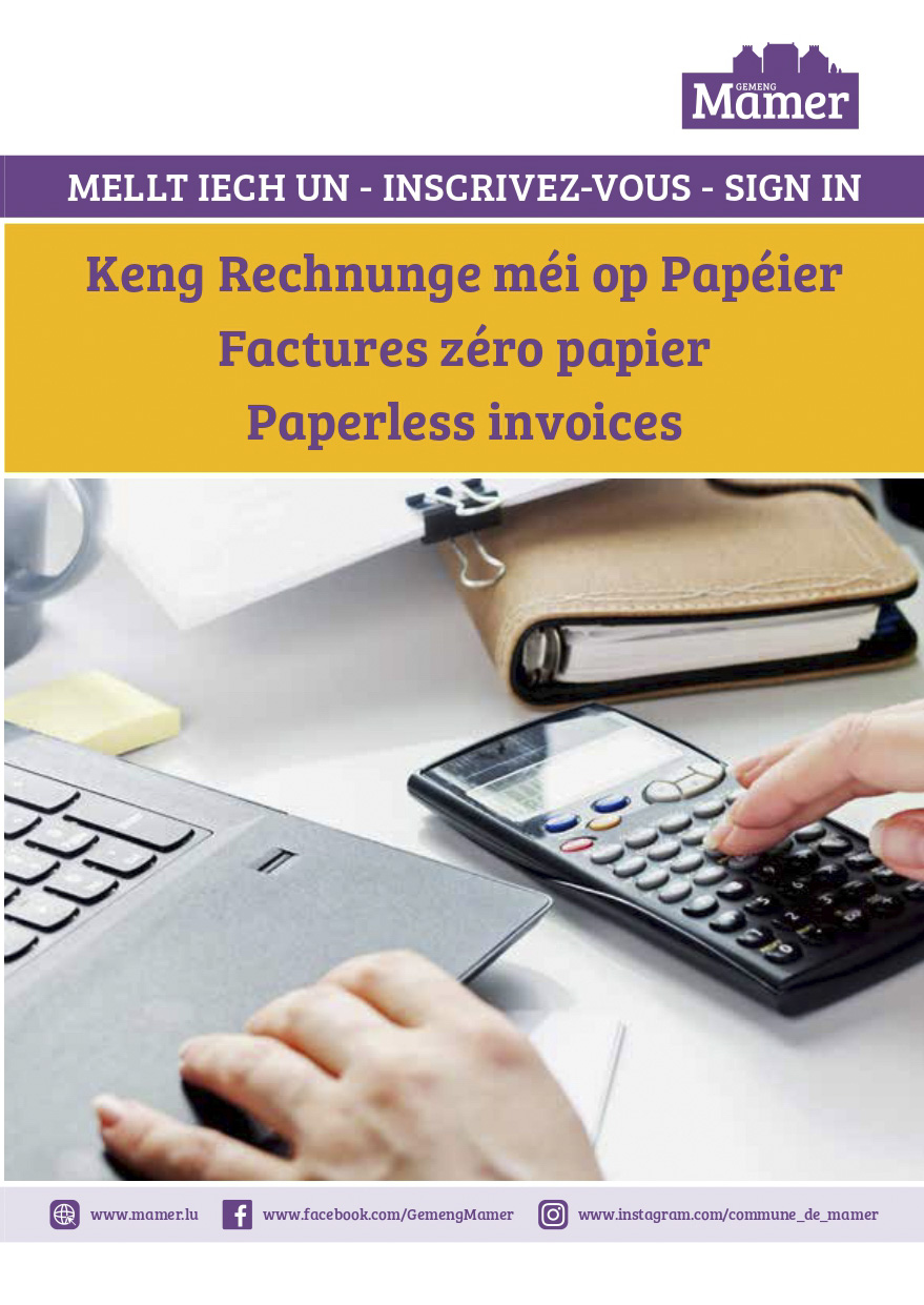 Recevez vos factures communales zéro papier