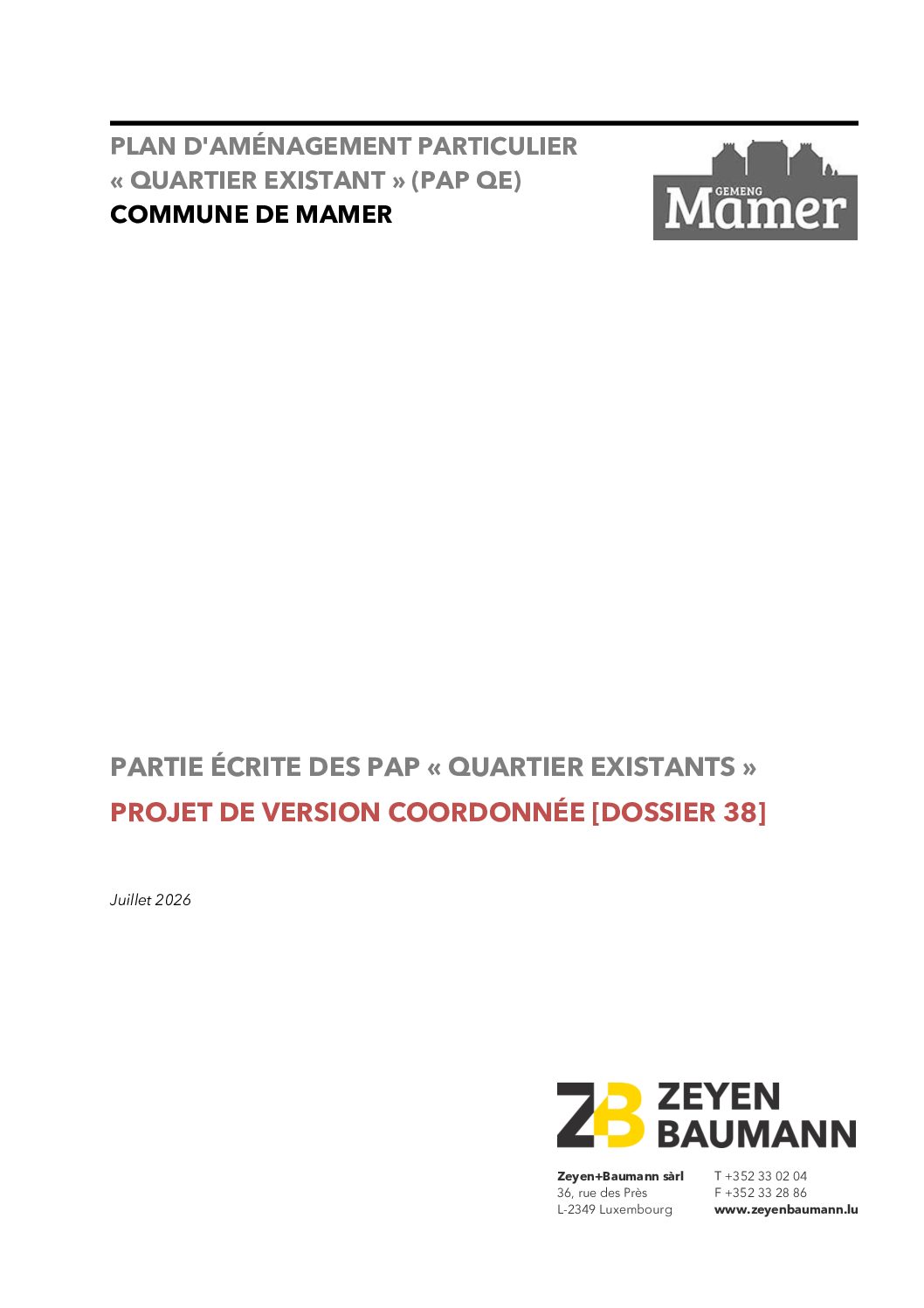 Projet de modification PAP QE partie écrite - version coordonnée (août 2026)