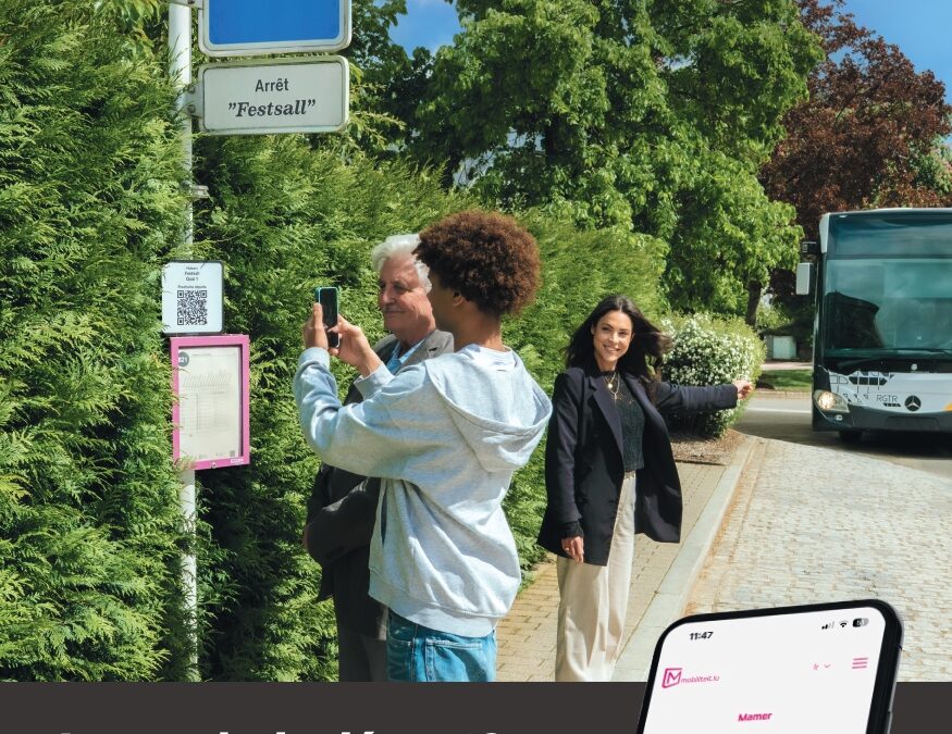 QR codes at bus stops