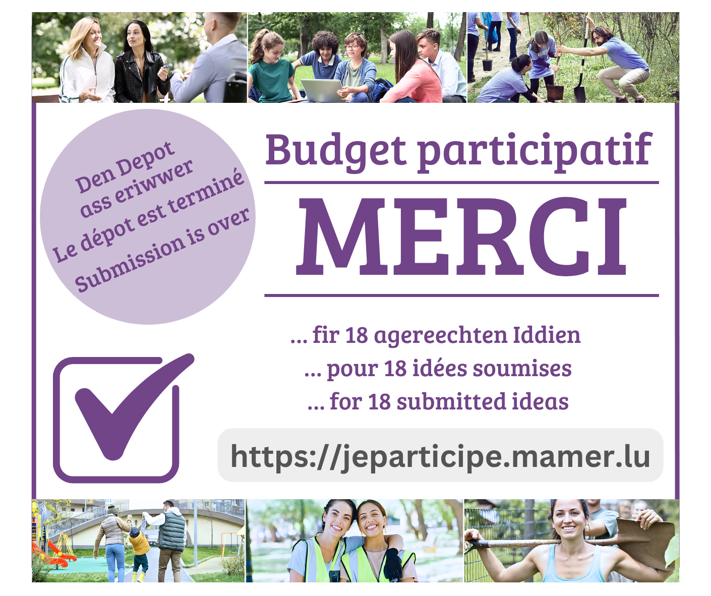 18 idées soumises au Budget participatif